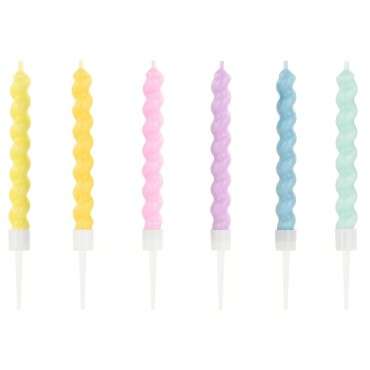 Twisted Party Candles - Birthday Candles Curly - 5904555020658