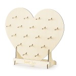 PartyDeco Sweet Love Wooden Donut Wall HEART for 18 Donuts