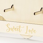 PartyDeco Sweet Love Holz-Donutwand HERZ für 18 Donuts