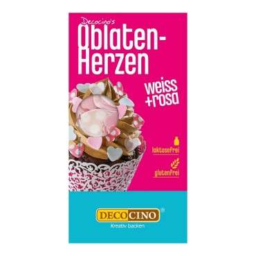 Glutenfreie Herzen aus Oblaten - Esspapier Rosa Herzli Laktosefrei