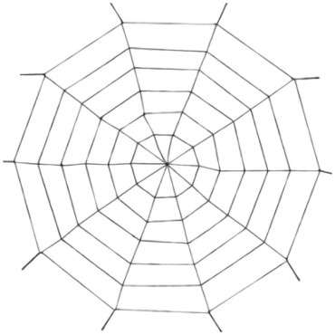 Spiderweb Halloween Decoration - Halloween Decor Web Rope 152x152cm