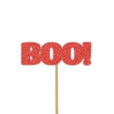 Boo Cake Topper Set - Glitter Halloween Cake Decoration Boo! Topper