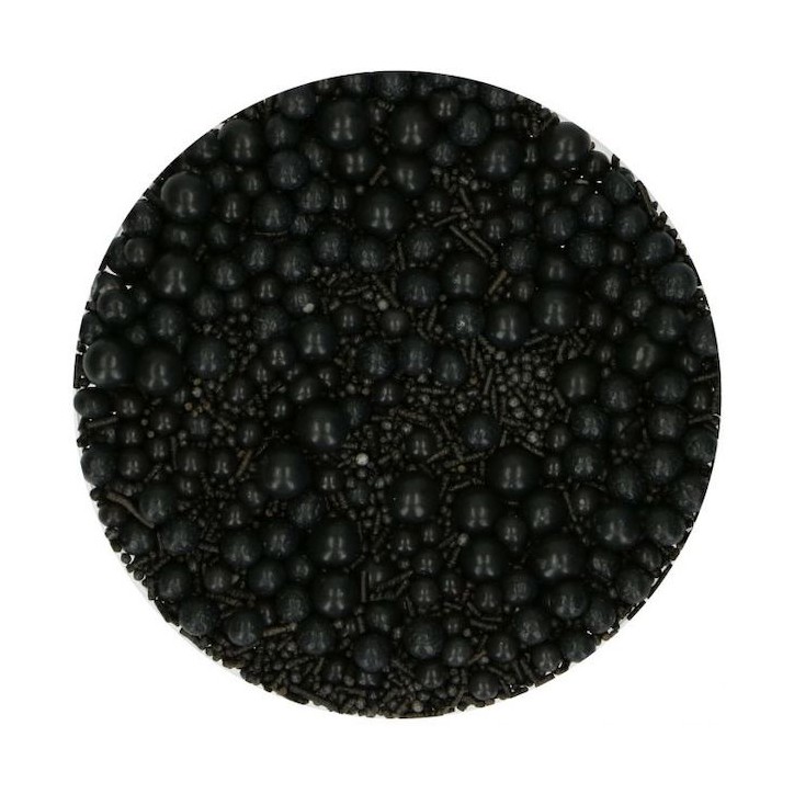 Black Sugar Sprinkles Mix - Sprinkles Medley Black - Halloween Cake Decoration