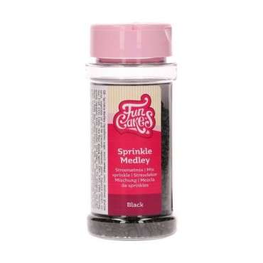 Black Sugar Sprinkles Mix - Sprinkles Medley Black - Halloween Cake Decoration