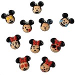 Porzellan Dreikönigsfigur Mickey oder Minnie Emoji Anhänger, 1 Stück