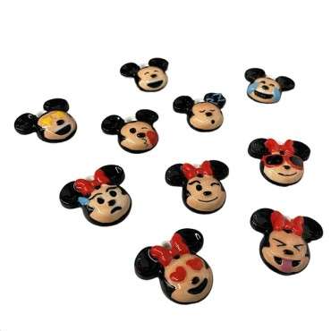 Mickey Emoji Pendant King Cake Figurine - Minnie Mouse Emoji Epiphany Figurine