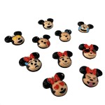 Porcelain Epiphany Figurine Mickey or Minnie Emoji Pendant, 1 pcs