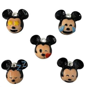 Mickey Emoji Pendant King Cake Figurine - Minnie Mouse Emoji Epiphany Figurine