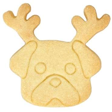 Christmas Dog Cookie Cutter - Pug Xmas Cookie Cutter