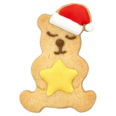 Christmas Teddy Bear with Star Cookie Cutter,