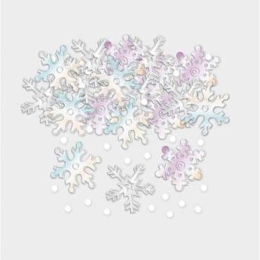 Snowflake Party Scatter - Table Decoration Snowflakes iridescent