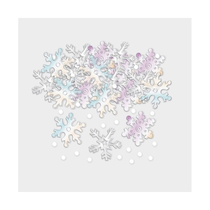 Snowflake Party Scatter - Table Decoration Snowflakes iridescent