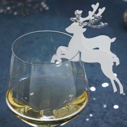 Ginger Ray Rentier Glas Weihnachts-Tischkarten, 10 Stück