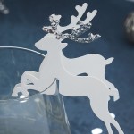 Ginger Ray Reindeer Glas Decoration, 10 pcs