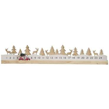 Ginger Ray Holz Adventskalender Snow Scene 10x64cm