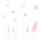 Ginger Ray Ostern Peeking Bunnies Fenstersticker