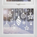 Ginger Ray Christmas Snowflakes & Baubles Window Stickers