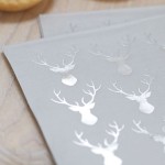 Ginger Ray Cocktail Napkins Silver Foiled Stag, 20 pcs