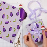 Ginger Ray Aubergine Christmas Wrapping Kit - Naughty Christmas