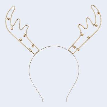 Headbands - Antler with Bells - Gold Wire