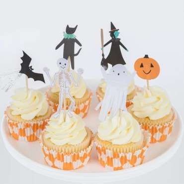 Halloween Muffin Backset mit Förmchen & Topper