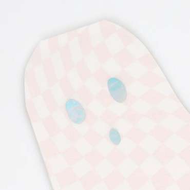 Pink Checkered Ghost Napkins Halloween Tableware