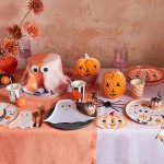 Meri Meri Halloween Pink Checker Ghost Paper Napkins, 16 pcs