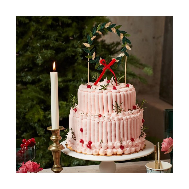 Tortentopper Weihnachtskranz - Chrismas Wreath Cake Topper