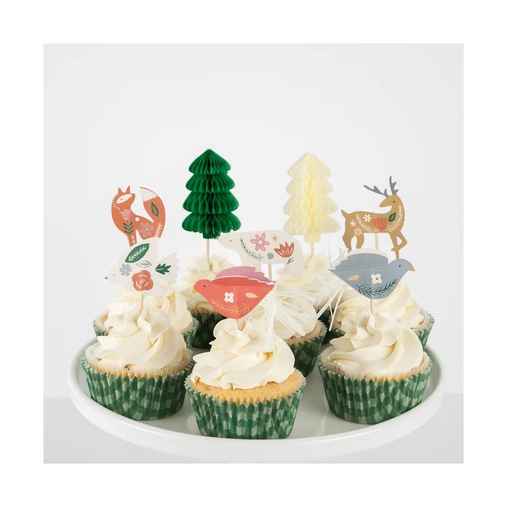 Folklore Woodland Cupcake Deko Set