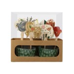 Meri Meri Folk Woodland Cupcake Deko Set 48-teilig