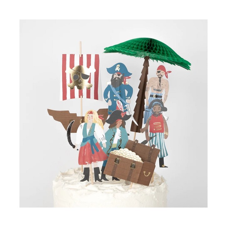 Pirate Island Cake Topper - Instant Pirate Cake Decoration