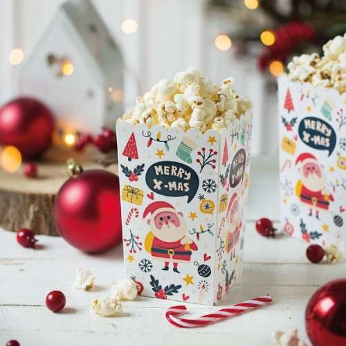 Decora Merry XmasPopcorn Boxes, 6 pcs