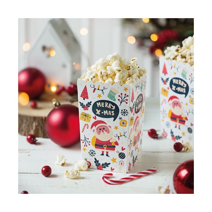 Weihnachten Snack Boxen - Merry Christmas Popcorn Box