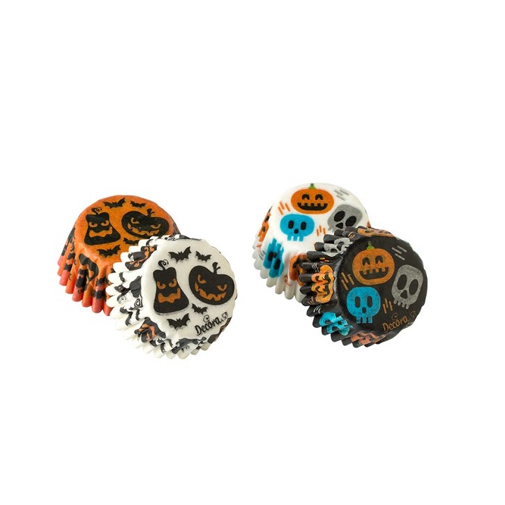 Halloween Bonbon Papierchen - Halloween Pralinenkapseln - Mini Papierförmchen Halloween