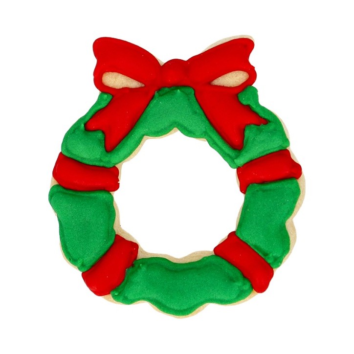 Christmas Wreath Cookie Cutter with Imprint