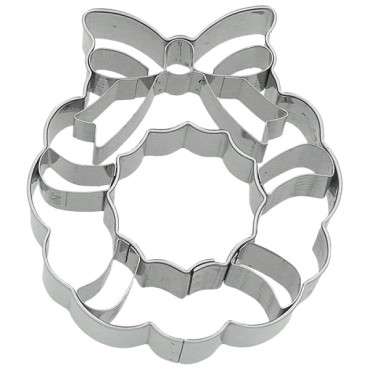 Christmas Wreath Cookie Cutter with Imprint