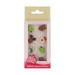 FunCakes Colourful Christmas Chocolate Decoration, 8 pcs