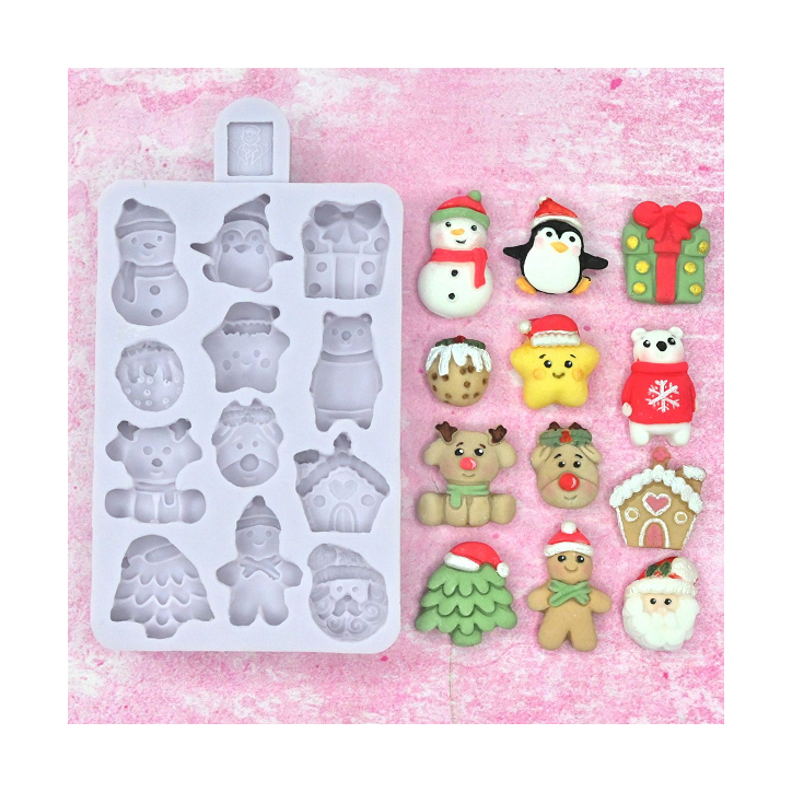 Karen Davies Christmas Mould - Miniature Christmas Sugarcraft Mould