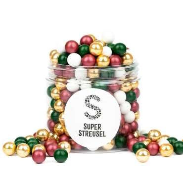 SuperStreusel Chocolate Pearls FrohesFunkeln – Festive Decoration 180g