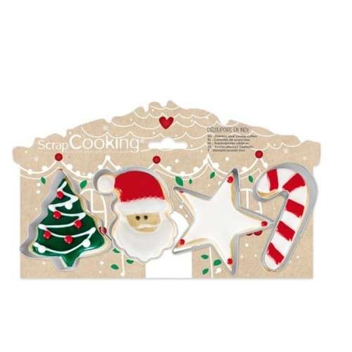 ScrapCooking Weihnachten Ausstecher Set, 4-teilig