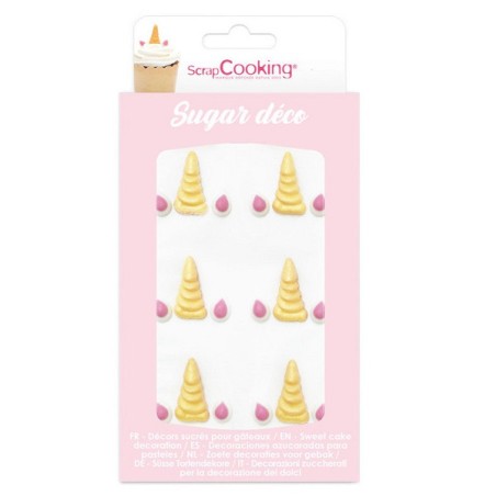 Scrapcooking Unicorn-Horn Sugar Decorations, 6 pcs