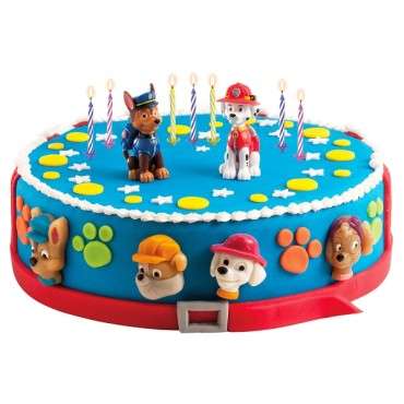 Paw Patrol Kuchendekoration Set mit Tortenfiguren Chase & Marshall