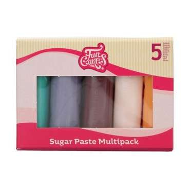 FunCakes Boho Chic Colours Fondant Multipack, 5x100g