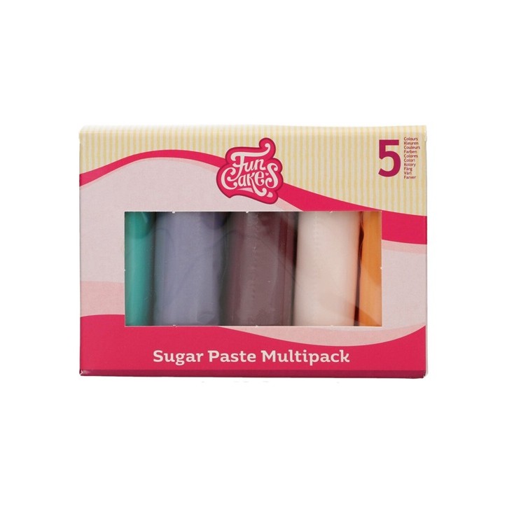 FunCakes Boho Chic Colours Fondant Multipack, 5x100g