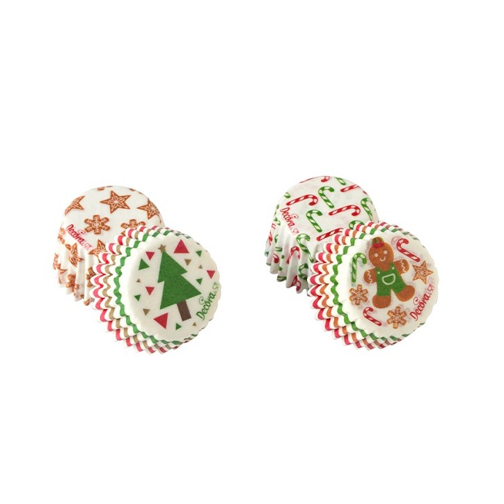 Praline Capsules Christmas - Christmas Paper Shells for Petit Fours