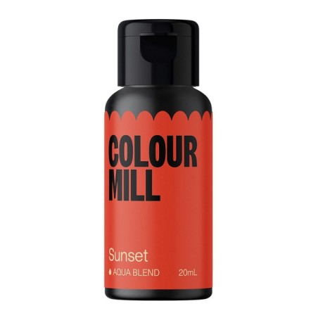 Sunset Orange Aqua Blend Food Colouring Colour Mill