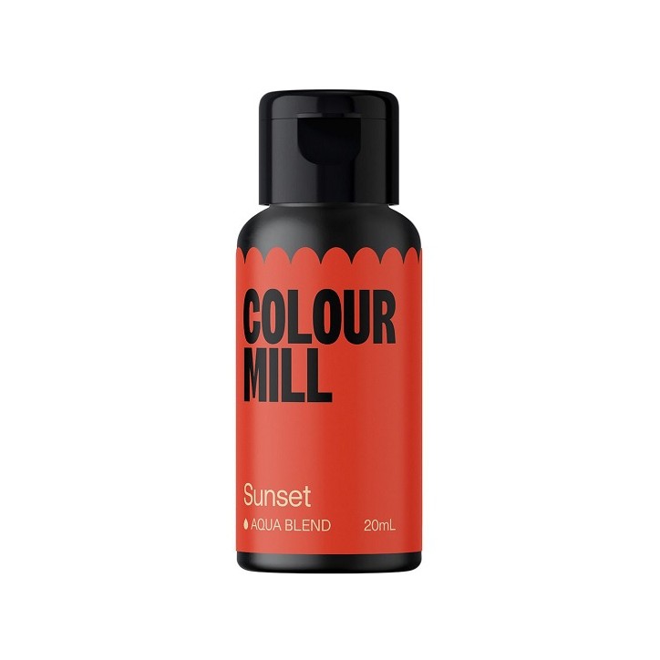 Sunset Orange Aqua Blend Food Colouring Colour Mill