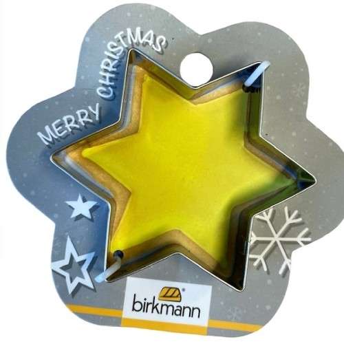 Birkmann 6-Zack Stern Ausstecher auf Blister, 7cm