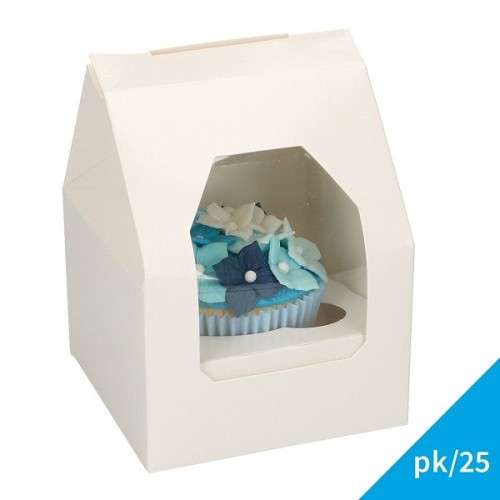 FunCakes Single Cupcake Box white, 25pcs