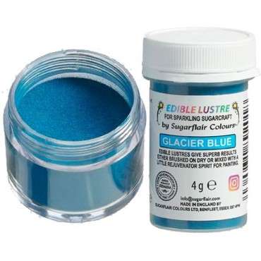 Essbare Puderfarbe Blau Glitzer